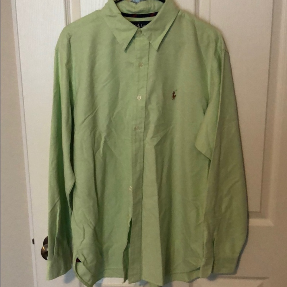 Light green polo shirt